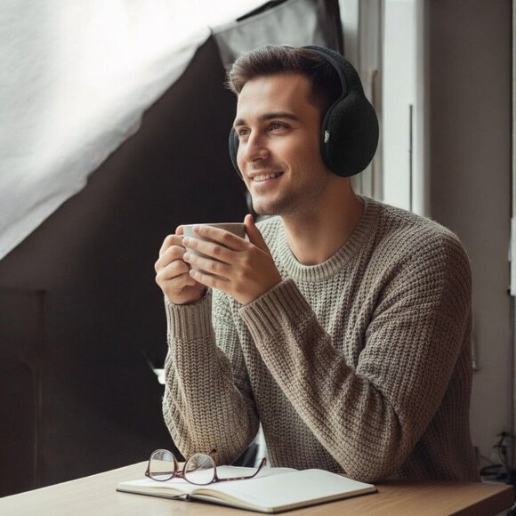 180s Tec Fleece Ear Warmers Primaloft Black One Size Mens NEW Winter Earmuff - Picture 5 of 9